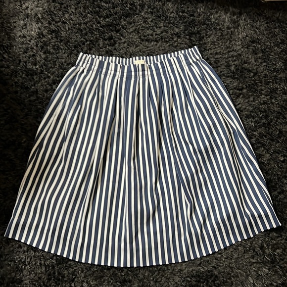 J. CREW FACTORY Striped Pleated Midi Skirt - Picture 2 of 8